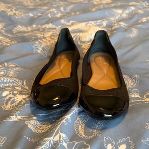 Alfani Black Patent Toe Women's Flats Size 8